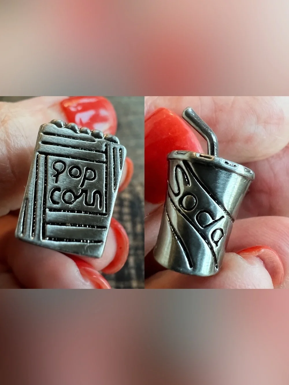 Movie Popcorn and Soda Cufflinks